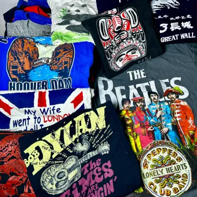 Graphic T-Shirts: Music, Travel & More: The Beatles, Bob Dylan & More (M-XL)