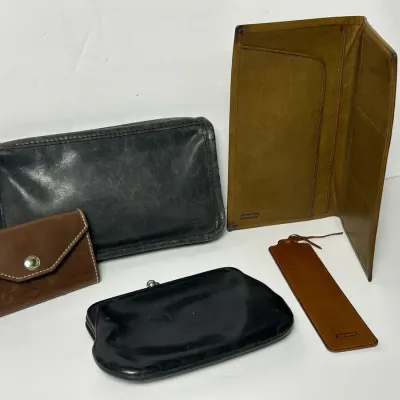 Coach Leather Wallets, Coin Purse & Bag Tag - Brown & Black