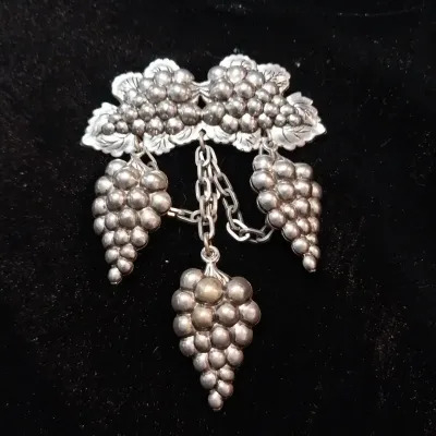 Miriam Haskell Grape Cluster Brooch