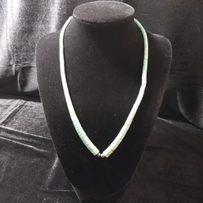 Turquoise Graduated Heishi Shell Necklace 