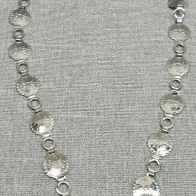 Silver Tone Metal Concho Belt