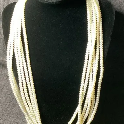 Multi-Strand Pearl Necklace With 14k Clasp
