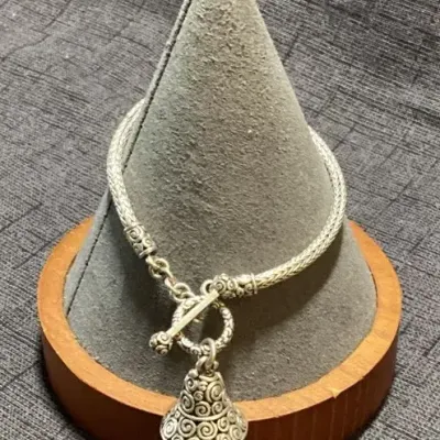 Sterling Bracelet With Bell Charm
