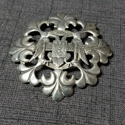 Sterling Double Eagle Brooch 