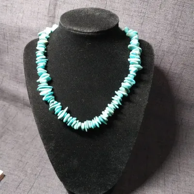 Turquoise Nugget Bead Necklace 