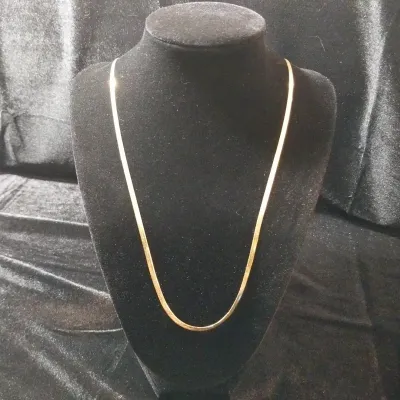 14k Herringbone Necklace 