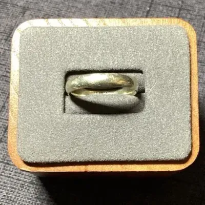 14k White Gold Band Ring Size 8.5