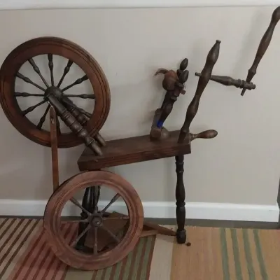 Primitive Wood Spinning Wheel