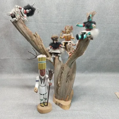 Native American Kachina Dolls and Climbing Tree