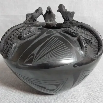 Rosa Ortiz Blackware Pottery Signed