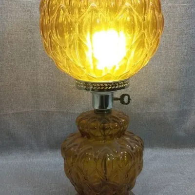 Amber Glass Lamp