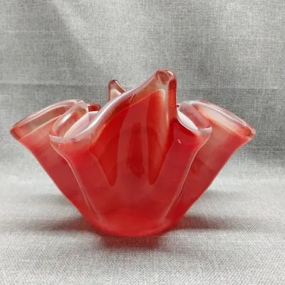 Murano Red Glass Bowl 