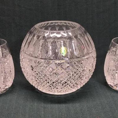 Waterford Bowl & Bohemia Mugs