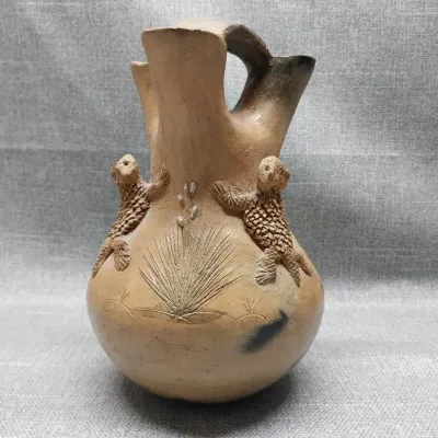 Wedding Vase With Horned Toads By S.B. Claw
