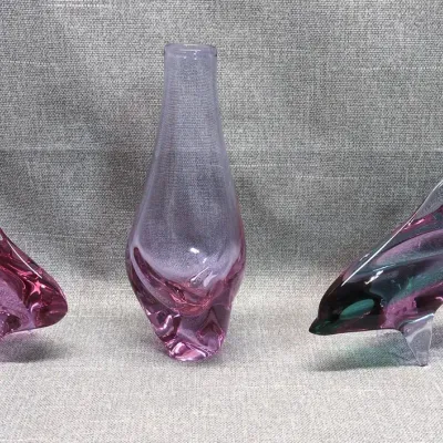 Purple Art Glass Pieces