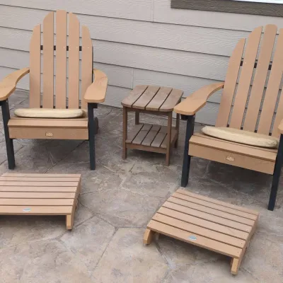 Poly Adirondack Chairs & Table 