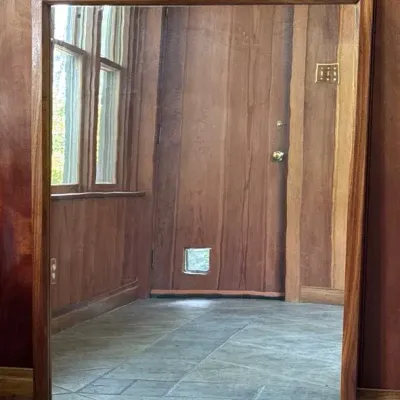 Vintage Large Wood Mirror