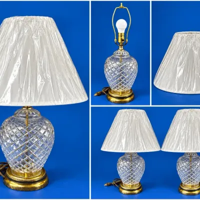 Matching Crystal Table Lamps
