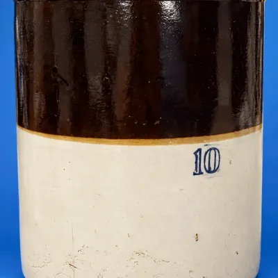 Vintage Stoneware Crock Number 10