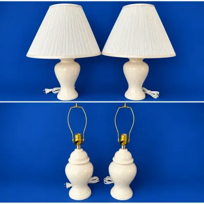 Pair Of Ginger Jar Table Lamps