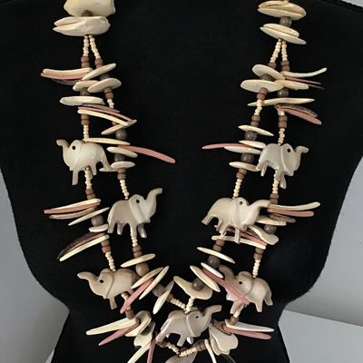 Elephant Statement Necklace Ethnic