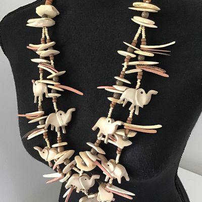Elephant Statement Necklace Ethnic