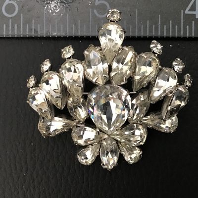 Joseph Wiesner Signed Crowned Vintage Brooch Excellent