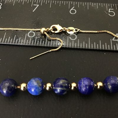 Dainty Lapis Stone like Necklace