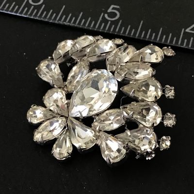 Joseph Wiesner Signed Crowned Vintage Brooch Excellent