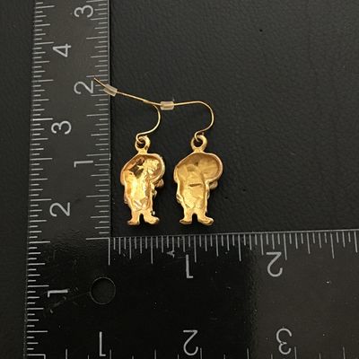 Small fashion Santa dangle earrings