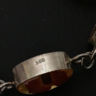 Sterling Silver Pressed Flower Vintage Bracelet