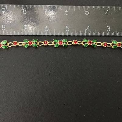 Holiday Enamel Rhinestone Holiday Bracelet