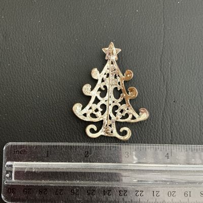 Sale Photo Thumbnail #150: Vintage KC marked Christmas Brooch 
Please see attached pictures