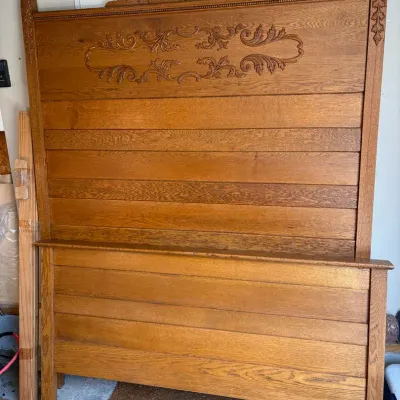 Antique Oak Bed Frame