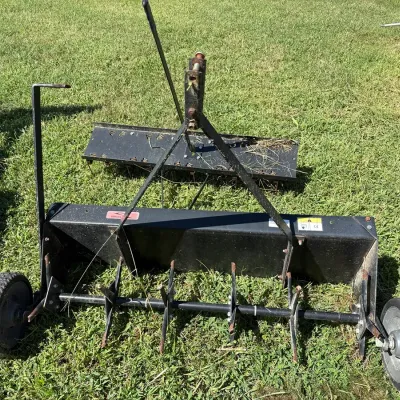Brinly Aerator, Agri-Fab Pull Rake 