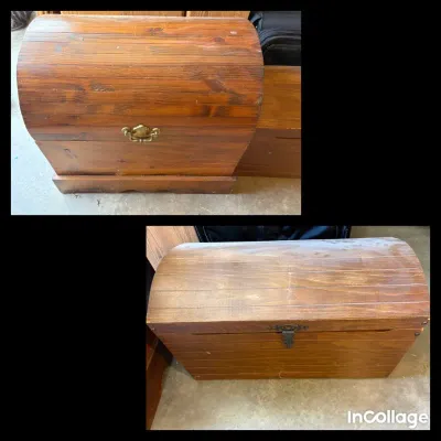 Two Wooden Blanket Chest