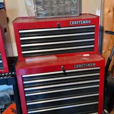Craftsman Rolling Tool Cabinet and Top Chest Including Tools 