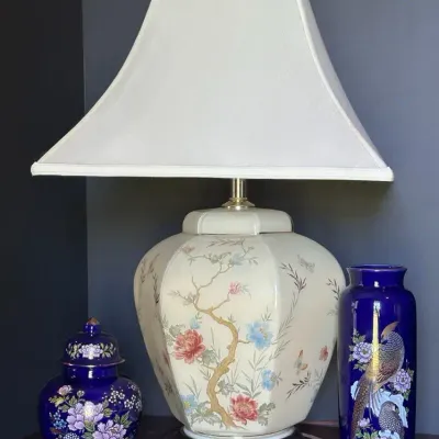 Chinoiserie Lamp, Vase, & Ginger Jar 
