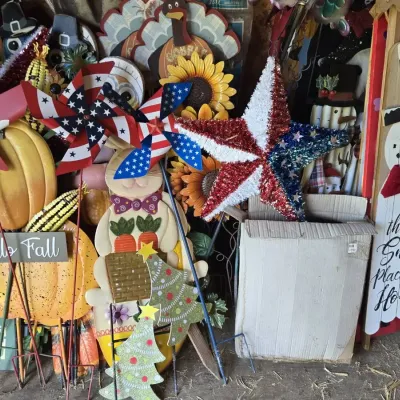 Jumbo Lot of Holiday Outdoor Signs Metal & Wood