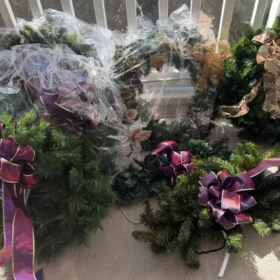 Exterior Holiday Wreaths And Swags