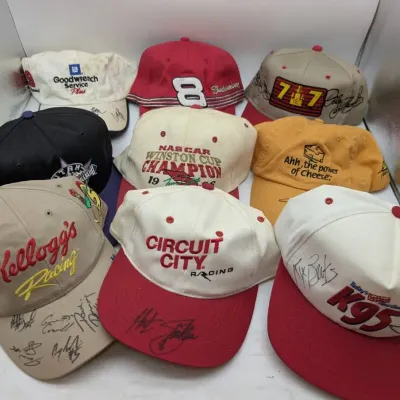 Group Of Autographed NASCAR Hats