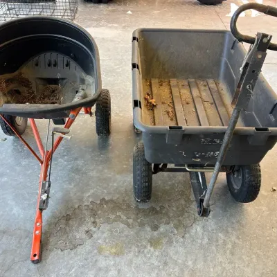 Gorilla Yard Cart & Agri-Fab Tow Behind Spreader