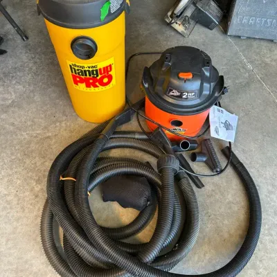Shop Vac Hang Up Pro and 2HP Vac + Hose & Attachments 