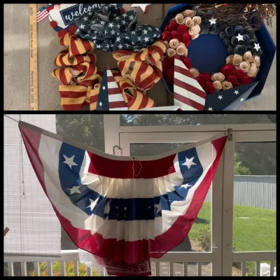 Patriotic Bunting and Decor