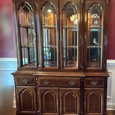 Traditional Lighted China Cabinet