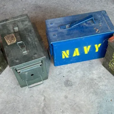 4 Metal Ammo Boxes