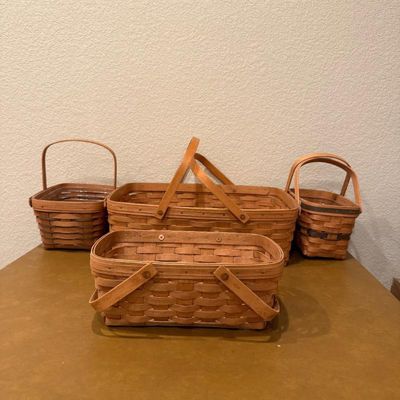 Sale Photo Thumbnail #160: Ld longaberger wicker basket from 1990 1992 collection