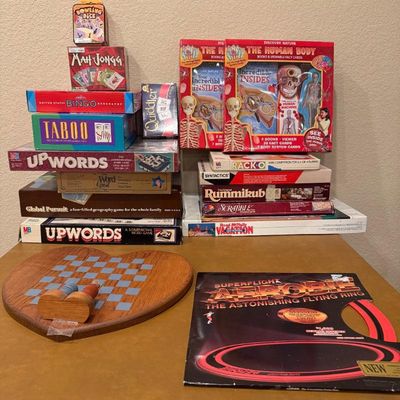 Sale Photo Thumbnail #161: Ld mixed lot of board games card games, and educational toys