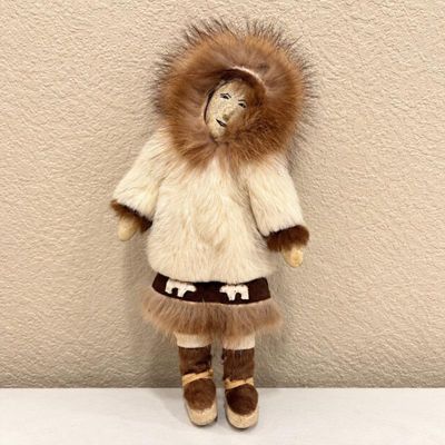 Sale Photo Thumbnail #170: Ld handmade alaskan eskimo doll 12 inches tall