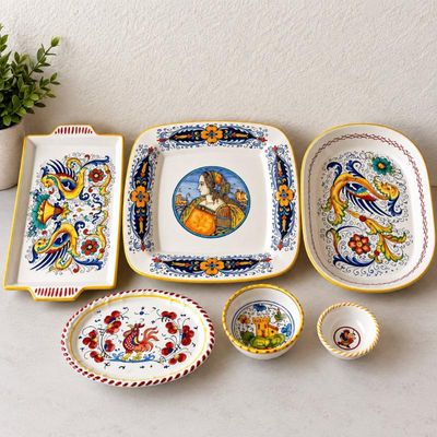 Sale Photo Thumbnail #82: Hd assorted italian hand painted dishware set
